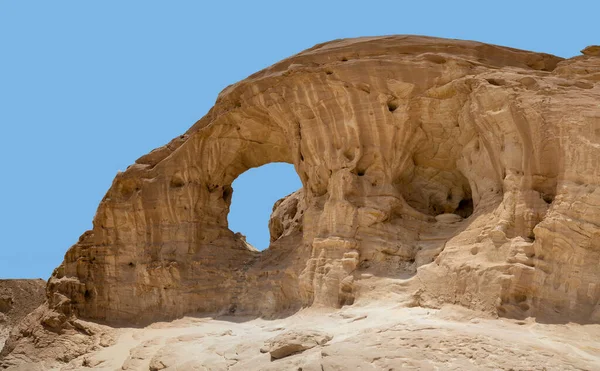 Famosa Roca Forma Arco Parque Del Valle Timna Desierto Del — Foto de Stock