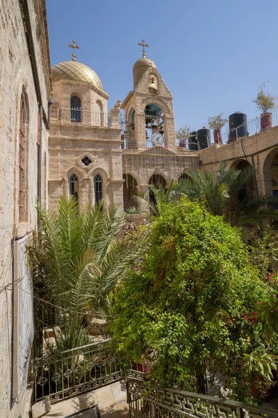 Vale Jordão Israel Setembro 2021 Quintal Interno Mosteiro Santo Gerasimos — Fotografia de Stock