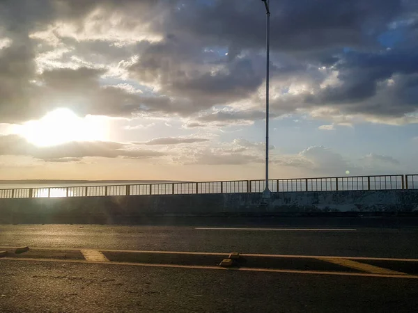 Journalist Phelippe Daou Bridge Lub Rio Negro Bridge Most Linowy — Zdjęcie stockowe