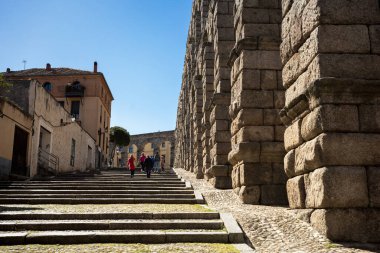 İspanya 'nın ortaçağ şehri Segovia' dan görüntüler