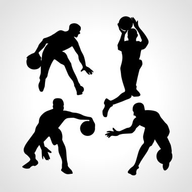 basketbol oyuncuları toplama vektör