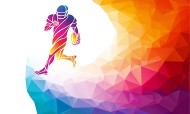 soyut Amerikan futbolu oyuncusu