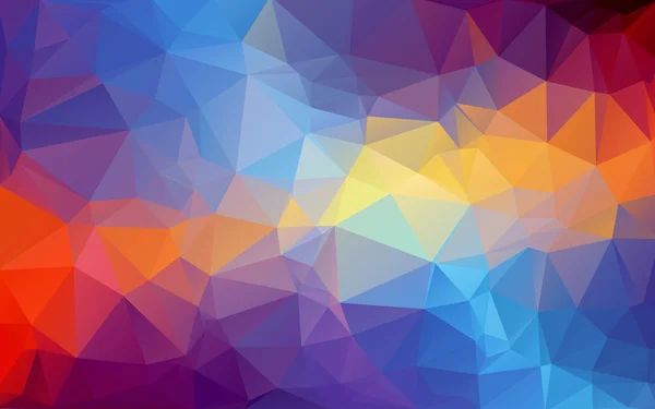 Tinten van blauw en oranje abstract veelhoekige geometrische achtergrond - laag poly. — Stockvector