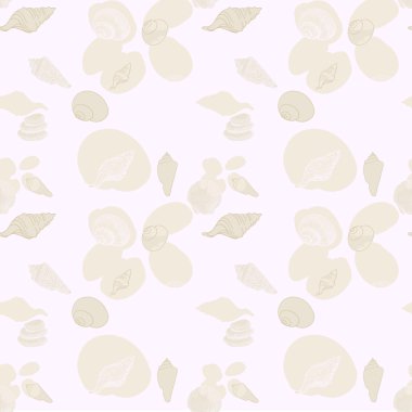 Plaj deniz kabuğu ve kum Seamless Modeli