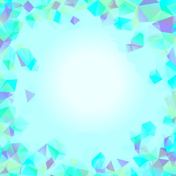 Tons de azul ciano abstrato fundo geométrico poligonal — Vetor de Stock
