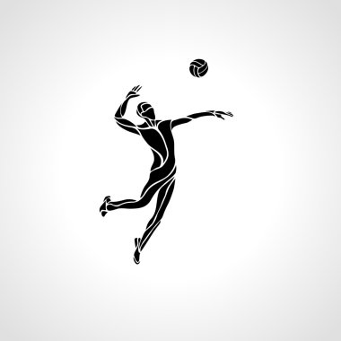 Voleybol oyuncusu siluet