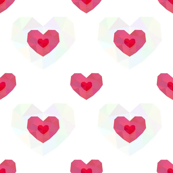 Patrón sin costuras de corazones rosados. Fondo día de San Valentín — Vector de stock