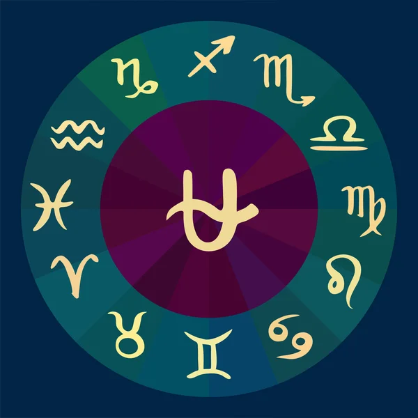 Ophiuchus. 13 signos horóscopo zodiaco mano dibujado vector — Archivo Imágenes Vectoriales