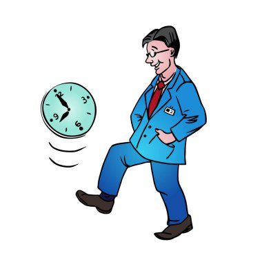 Erteleme işadamı çalışmasını sonraya erteledi.