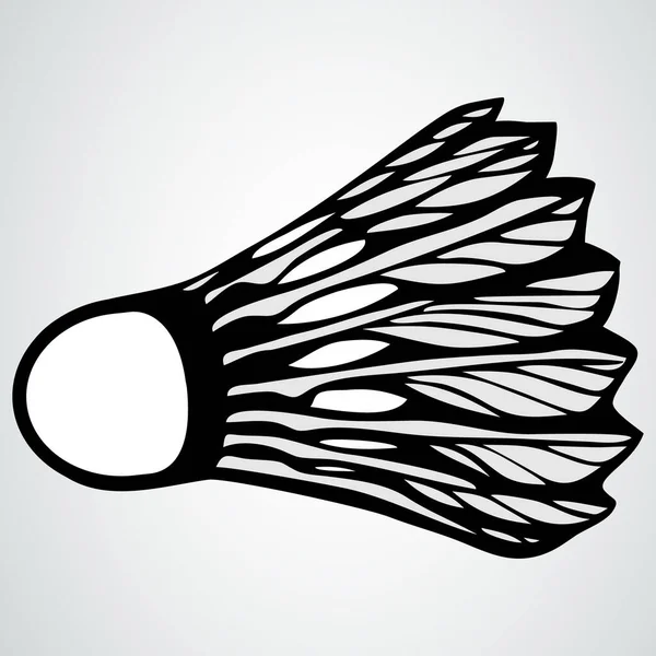 Badminton Shuttlecock ou badminton ball. Vector clip art — Vetor de Stock