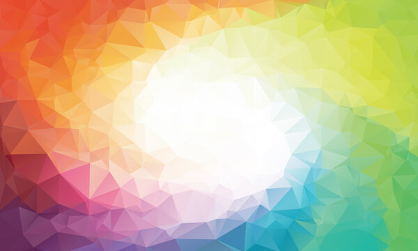 Colorful rainbow polygon background or vector frame