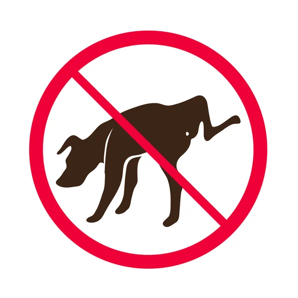 No Dog Peeing -- Vector - No dog pee sign logo — Stock Vector