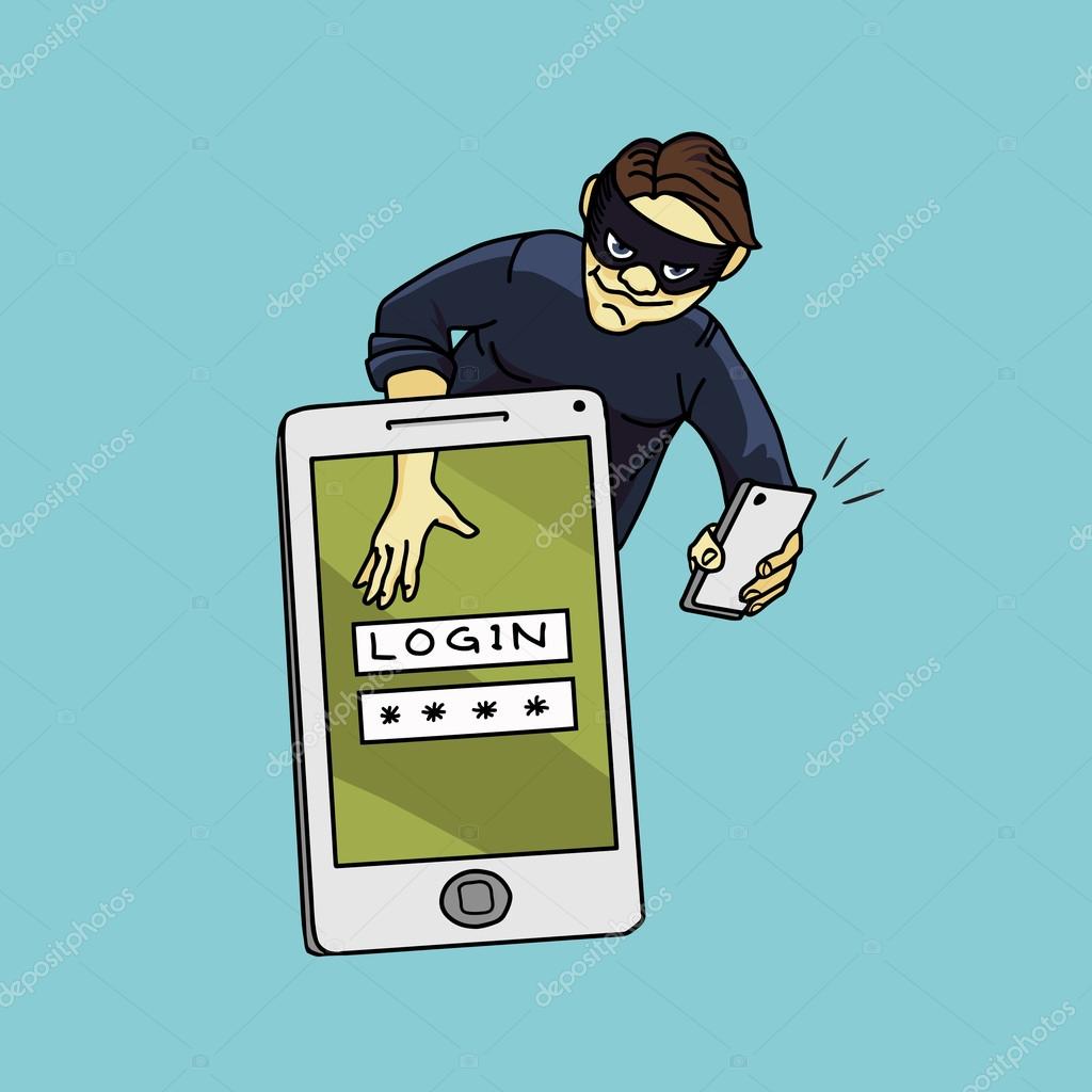 ソーシャル ネットワークのハッカーがスマート フォンの画面 スマート フォンで刑事からパスワードを盗む ストックベクター C Kluva ソーシャル ネットワークのハッカーがスマート フォンの画面 スマート フォンで刑事からパスワードを盗む ストックベクター C Kluva