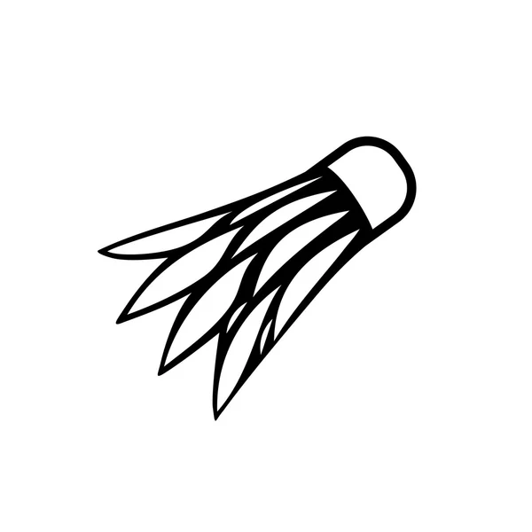 Badminton Shuttlecock ou badminton ball. Vector clip art — Vetor de Stock