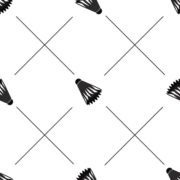Bezešvé badminton míč vzorek, bezešvé pozadí kuželka — Stockový vektor