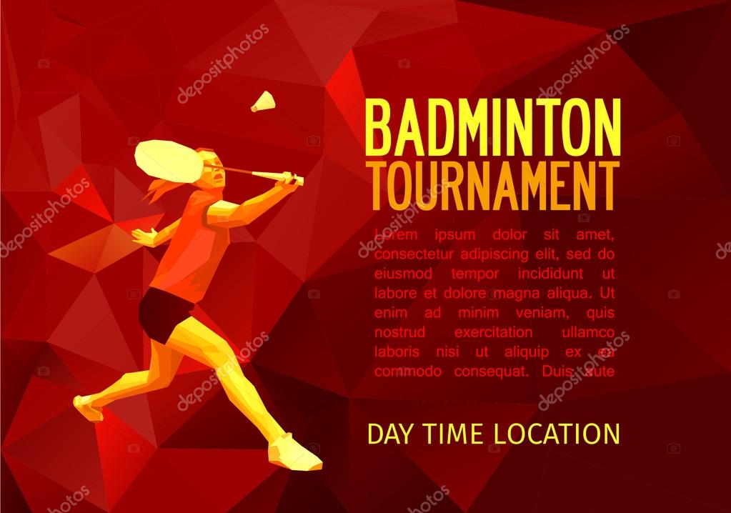 Badminton poster Vector Art Stock Images | Depositphotos