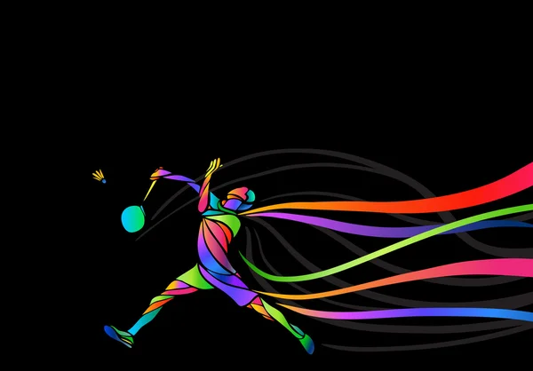 Badmintonové sportovní Pozvánka plakát nebo leták pozadí s prázdný prostor, šablona nápisu — Stockový vektor