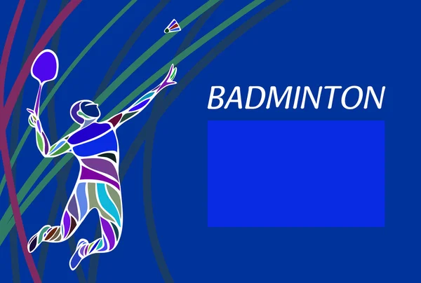 Affiche d'invitation sportive Badminton ou fond de flyer avec espace vide, modèle de bannière — Image vectorielle