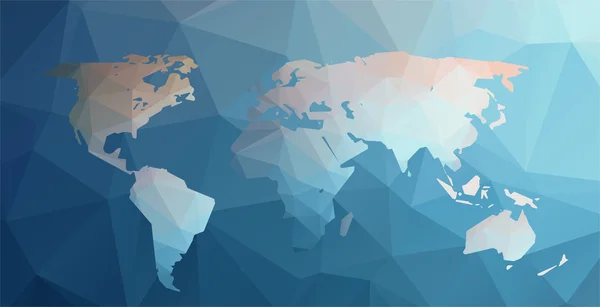 Illustration vectorielle de carte du monde dans un style polygonal — Image vectorielle