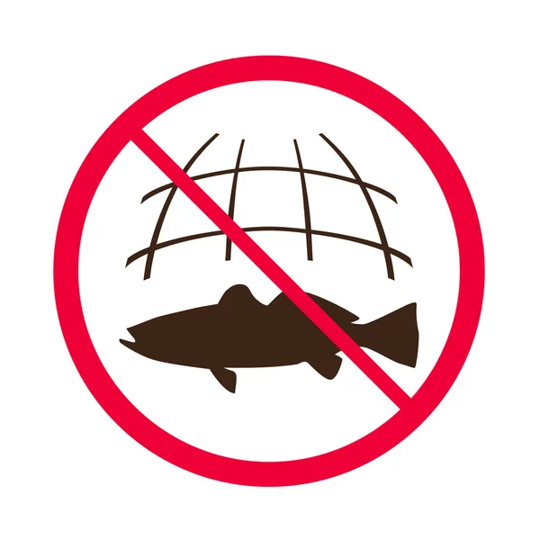 No fishing sign — Stock Vector