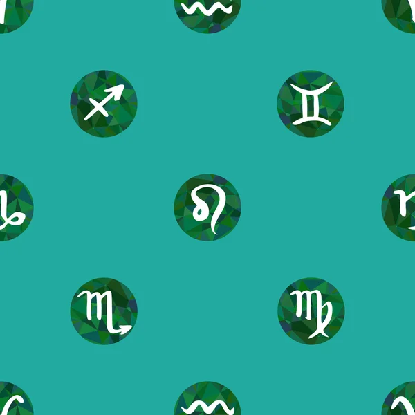 Seamless pattern or background with zodiac signs — Stockový vektor