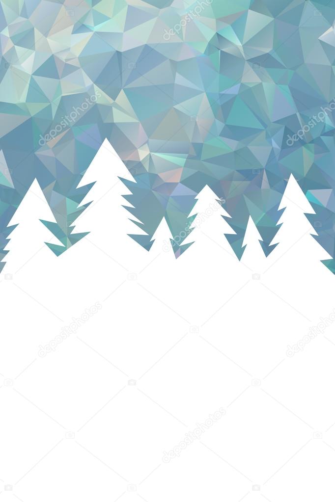 Winter Christmas background with empty space