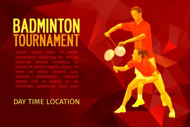 Badminton Oyuncular karışık çiftler takım