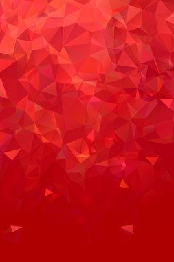 Poligonal kırmızı geometrik arka plan. Düşük Poli. 