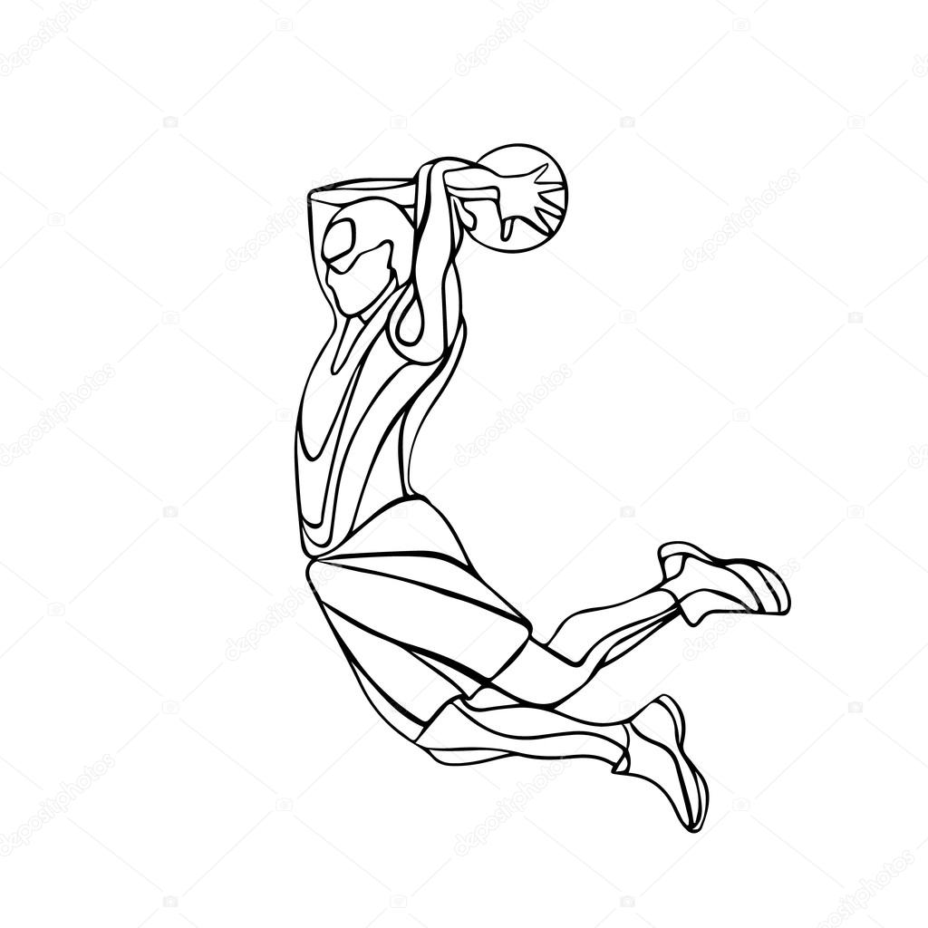 20+ Fantastic Ideas Basketball Player Drawing Dunking ...