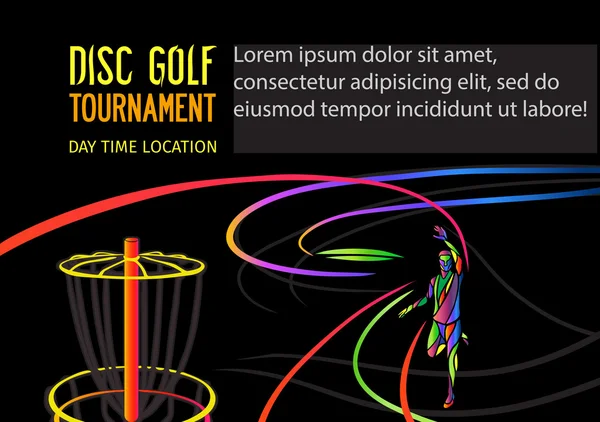 Návrh disc golf Frolf sportovní banner — Stockový vektor