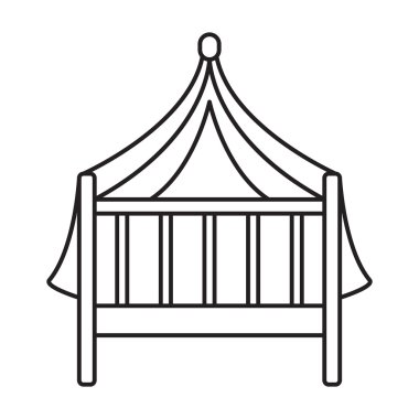 Bebek yatak simgesi.