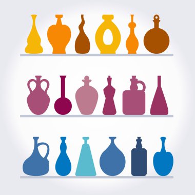 Beyaz arka plan üzerinde siyah şişe ayarla.