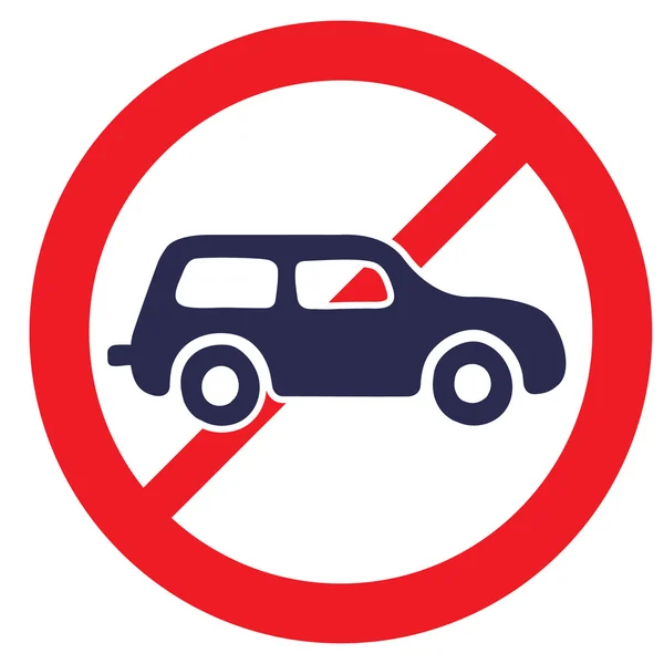 Kein Autoschild — Stockvektor