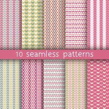 10 vektör Dikişsiz desen.