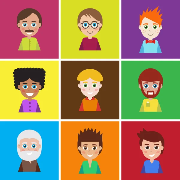 Conjunto de iconos de personas para avatares . — Vector de stock