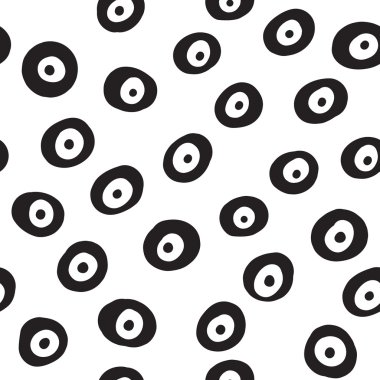 Kesintisiz Daire el çizilmiş desen.