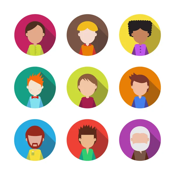 Conjunto de iconos de personas para avatares . — Vector de stock