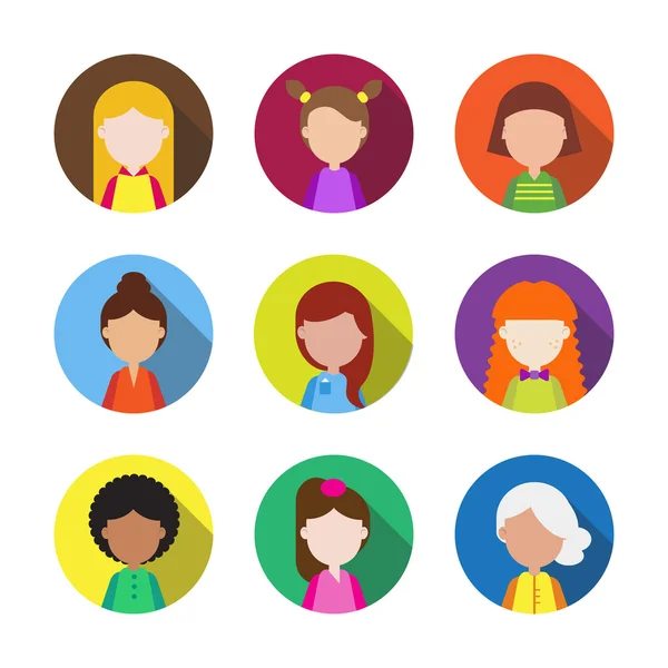 Conjunto de ícones de pessoas para avatares . — Vetor de Stock