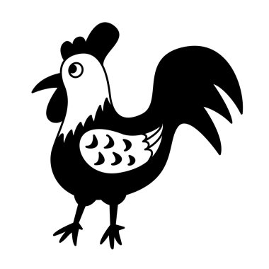 Beyaz arka plan üzerinde horoz.