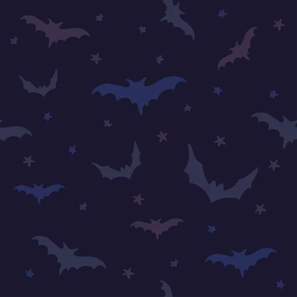 Padrão vetorial sem costura com morcegos —  Vetores de Stock
