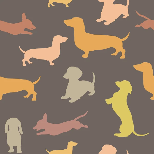 Seamless pattern with dog — Stock Vector