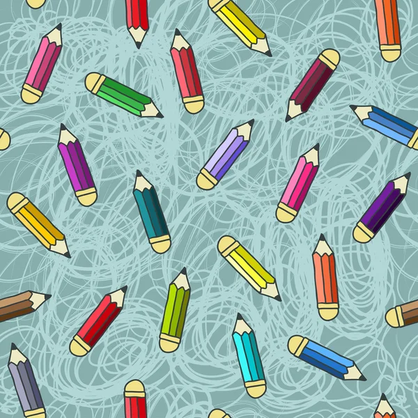 Background with pencils. Vector seamless pattern. — Stock Vector