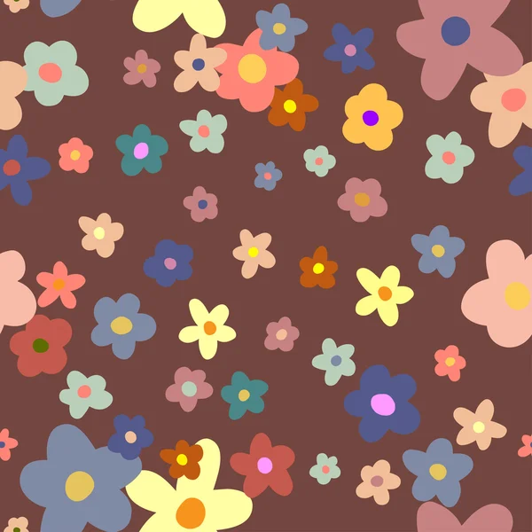 Fondo de la flor patrón floral sin costuras — Vector de stock