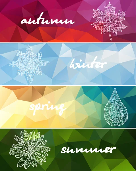 Dört mevsim yatay Banner