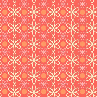 Soyut çiçek desen duvar kağıdı. Vektör çizim. Sorunsuz arka plan.