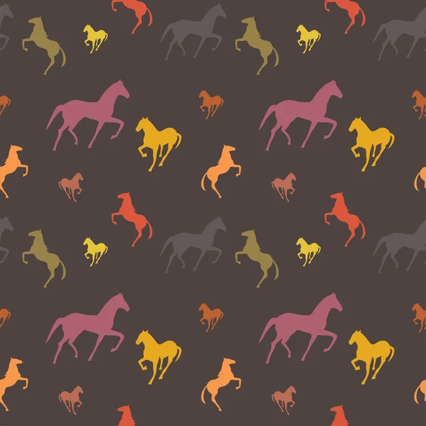 Chevaux motif sans couture — Image vectorielle