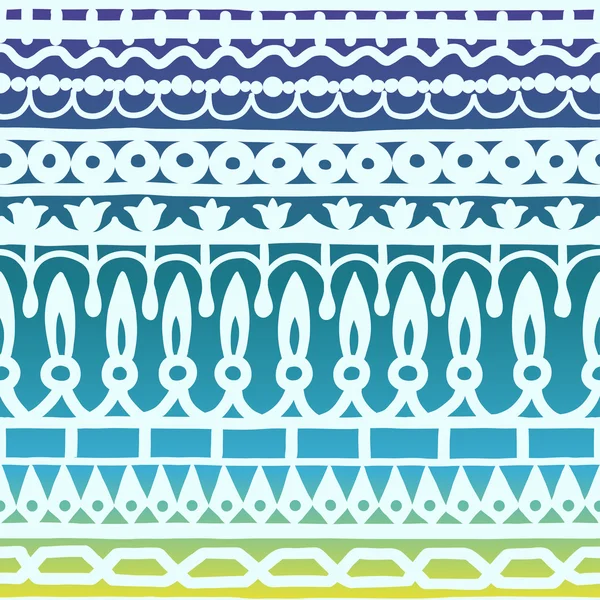 Ethnic seamless stripe pattern. Vector illustration for your cute design. Borders and frames. — Stock Vector