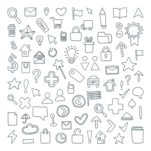 Vector Doodle Icons Set — Stock Vector