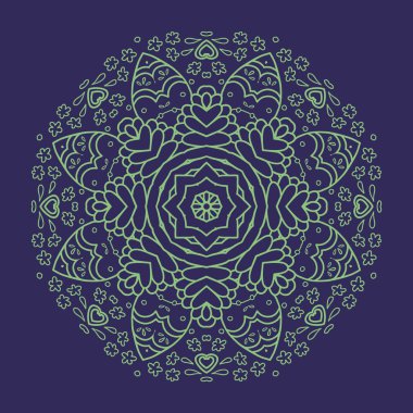 Dairesel dekoratif geometrik desen