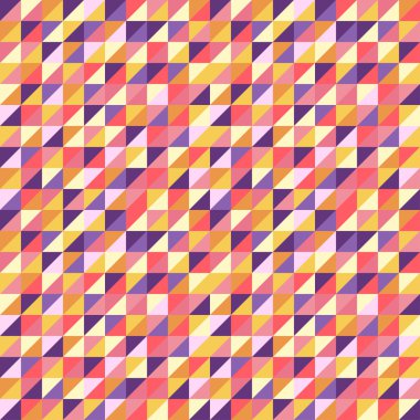 Renkli üçgenler ile arka plan sorunsuz. Vektör çizim.